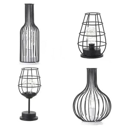 Retro LED Tafellamp Met Draadverlichting