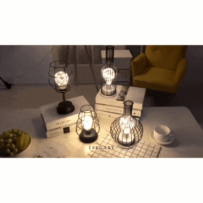 Retro LED Tafellamp Met Draadverlichting