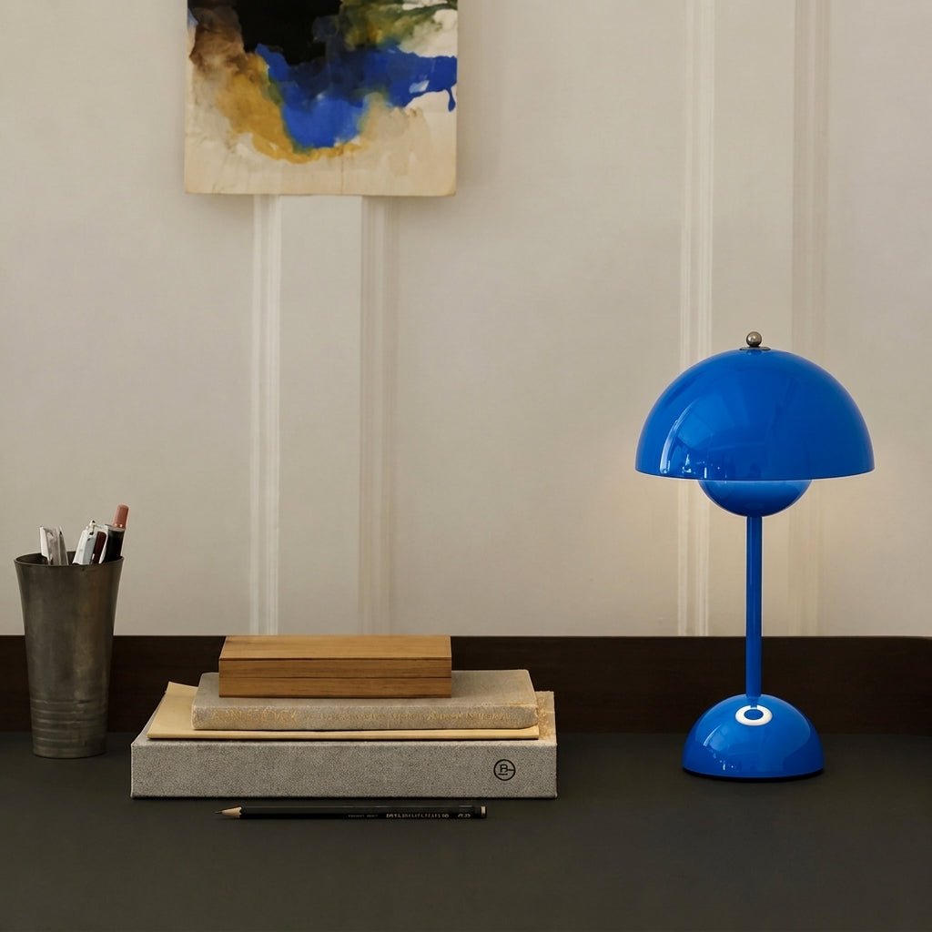 Tafellamp Met Pilootkap, Compact Ontwerp En Dagelijks Zachte Lichtverdeling