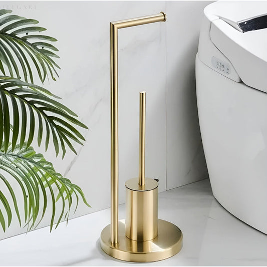 Vrijstaande Toiletrolhouder met Toiletborstel