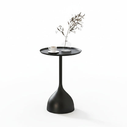 Ronde Bijzettafel met Trompetvormige Voet
