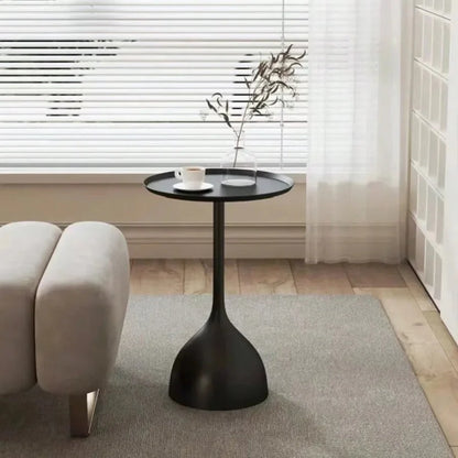 Ronde Bijzettafel met Trompetvormige Voet
