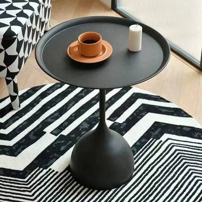 Ronde Bijzettafel met Trompetvormige Voet