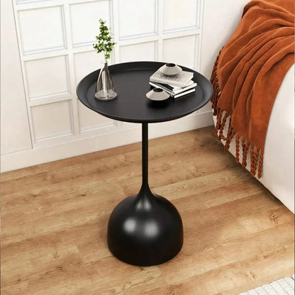 Ronde Bijzettafel met Trompetvormige Voet