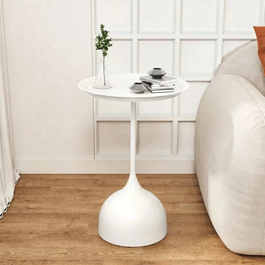 Ronde Bijzettafel met Trompetvormige Voet