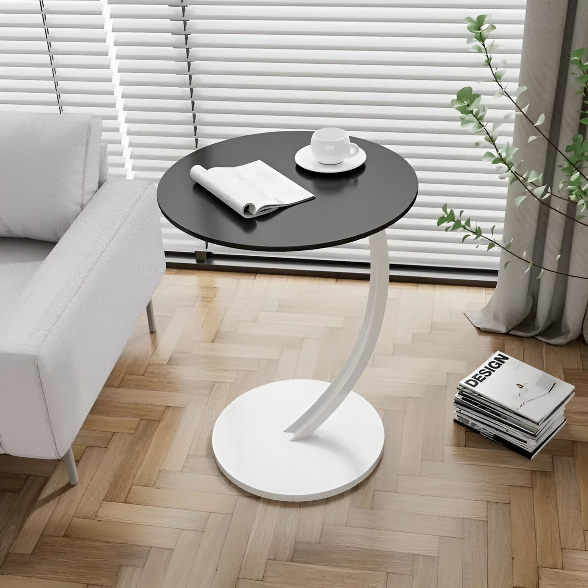 Ronde Bijzettafel met Verstevigd Onderstel