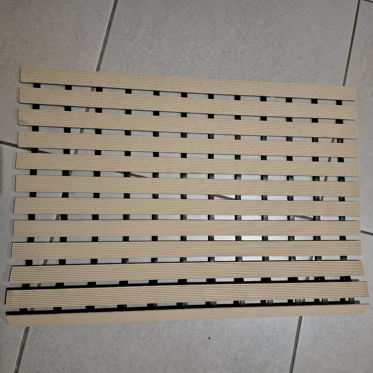 Badmat Met Lamellenstructuur En Plat Ontwerp Voor Natte Ruimtes