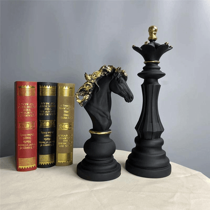 Decoratieve Schaakfiguren Met Klassieke Vorm En Gedetailleerde Afwerking Voor Interieuraccenten