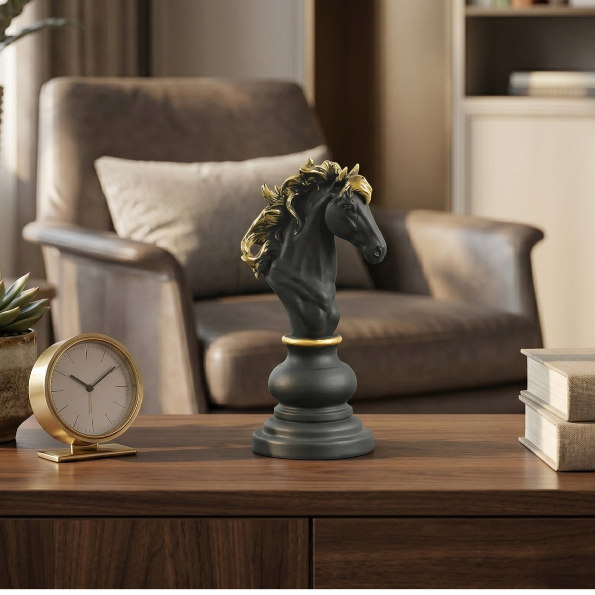 Decoratieve Schaakfiguren Met Klassieke Vorm En Gedetailleerde Afwerking Voor Interieuraccenten