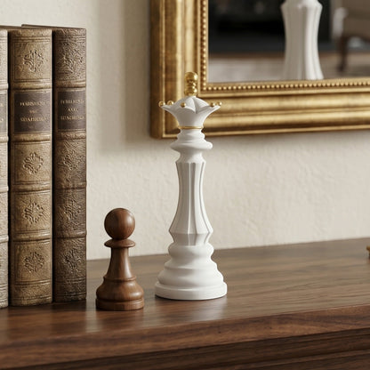 Decoratieve Schaakfiguren Met Klassieke Vorm En Gedetailleerde Afwerking Voor Interieuraccenten