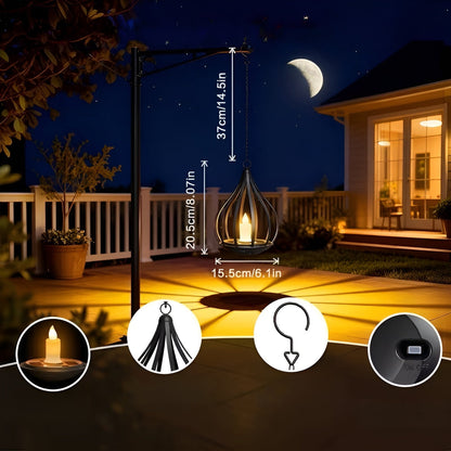 Druppelvormige Solar Tuinlamp met Warm LED-Licht