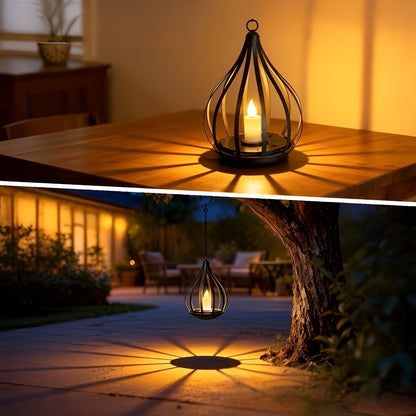 Druppelvormige Solar Tuinlamp met Warm LED-Licht