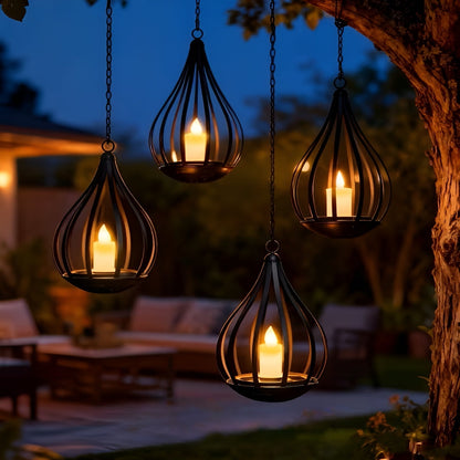 Druppelvormige Solar Tuinlamp met Warm LED-Licht