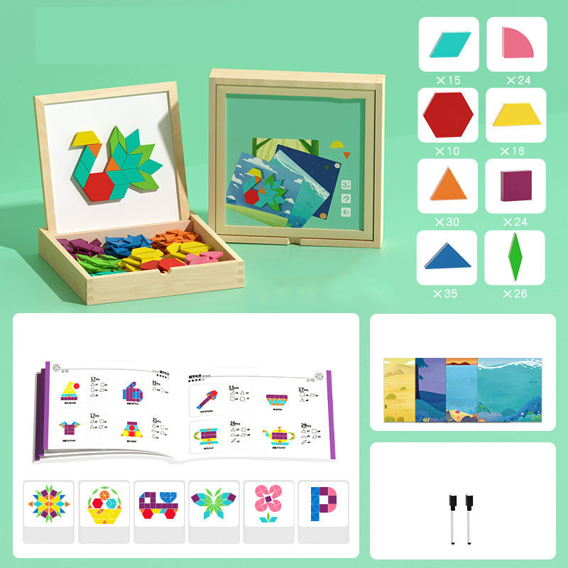 Magnetische Houten Bouwset Met 180 Of 220 Stukken Voor Creatief En Educatief Spelen
