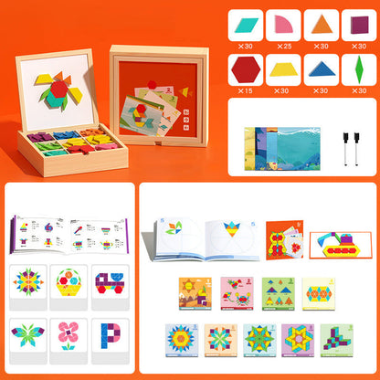 Magnetische Houten Bouwset Met 180 Of 220 Stukken Voor Creatief En Educatief Spelen