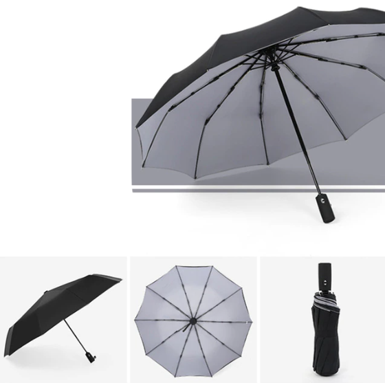 Windbestendige Stormparaplu met Automatisch Open- en Sluitmechanisme