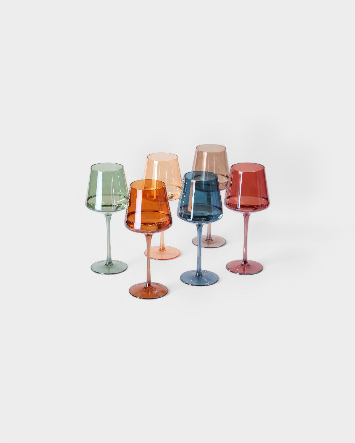 Glazenset Van 6 Handgevormde Drinkglazen
