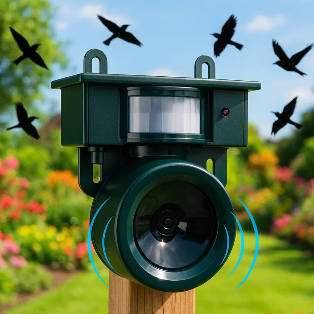 Vogelverjager met Bewegingssensor en Zonnepaneel