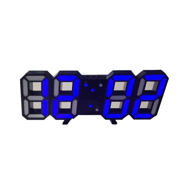 Digitale 3D LED Wandklok met Dimbare Verlichting