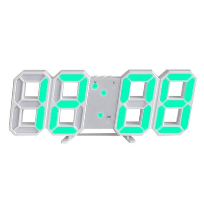 Digitale 3D LED Wandklok met Dimbare Verlichting
