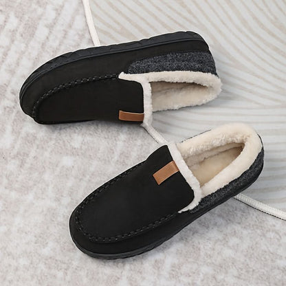 Warme Heren Pantoffels van Synthetische Wol met Zachte Voering