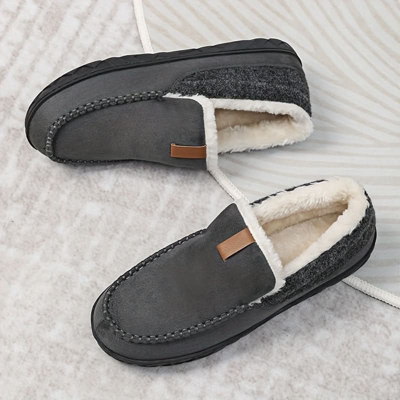 Warme Heren Pantoffels van Synthetische Wol met Zachte Voering