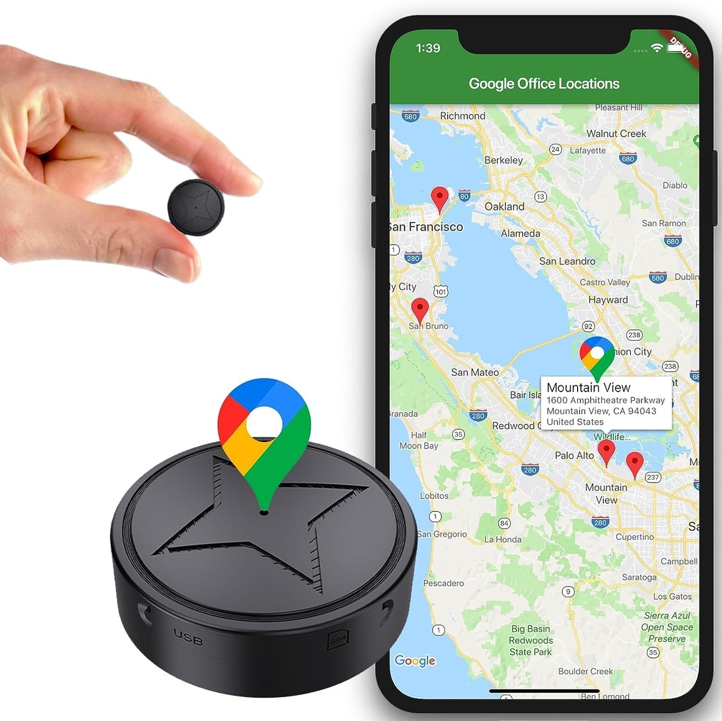 Magnetische waterdichte gps tracker voor voertuigen