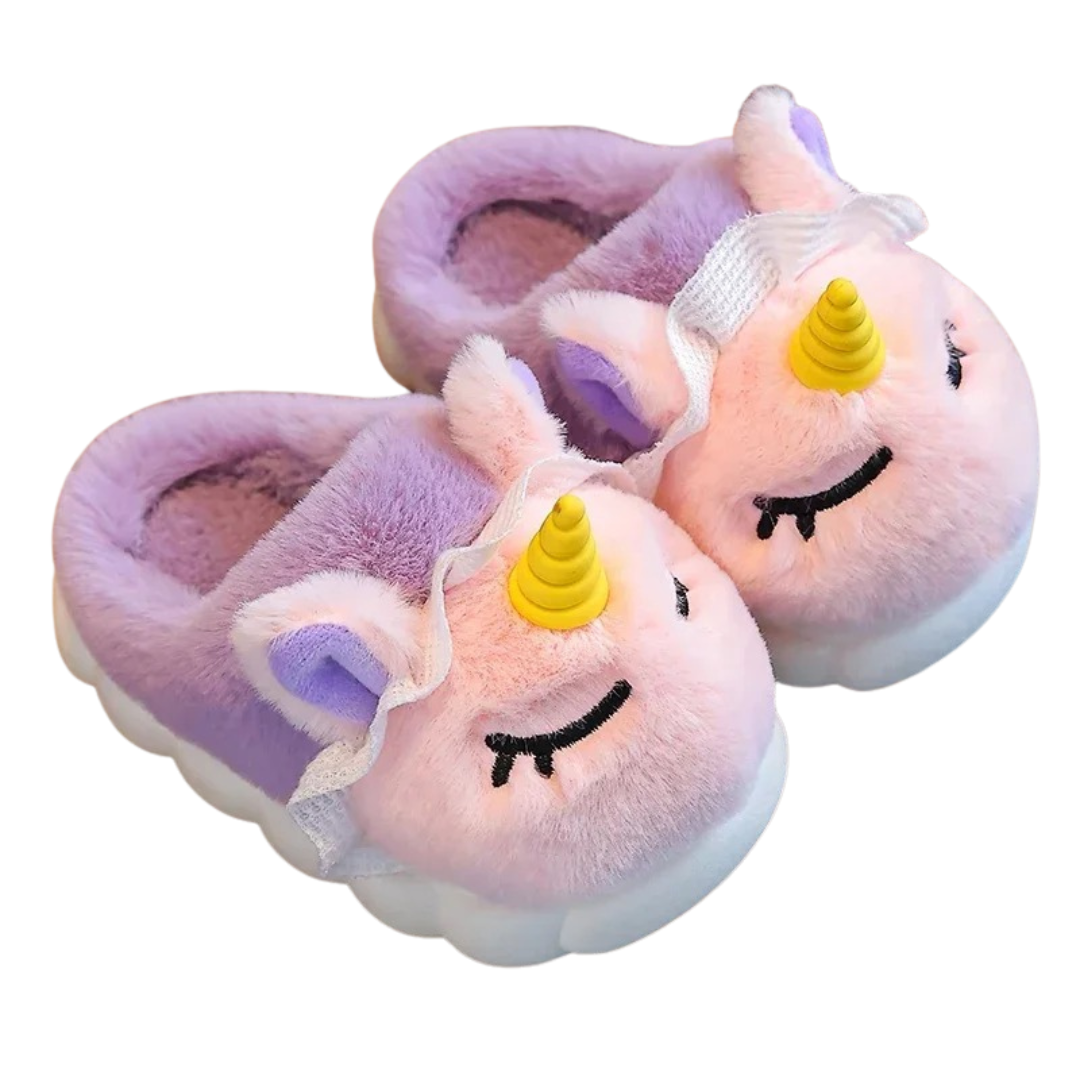 Kinder Eenhoorn Pluche Pantoffel Met Zachte Warmte En Dagelijkse Antislip Veiligheid