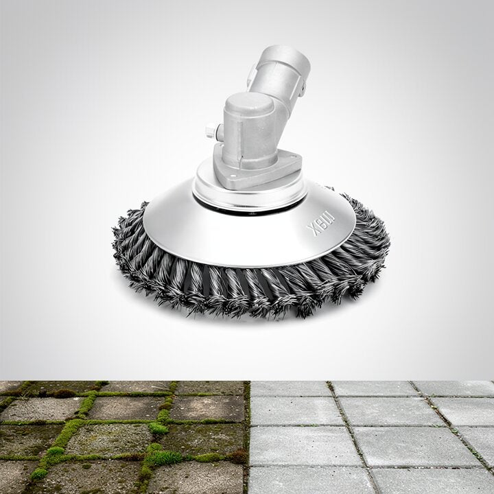 Stalen Onkruidborstel voor Trimmers met Gevlochten Borsten voor Krachtige Reiniging