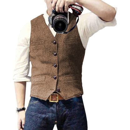 Elegante Vintage Heren Gilet voor Zakelijke en Feestelijke Gelegenheden