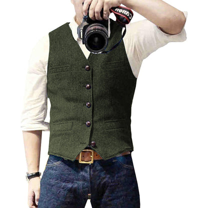 Elegante Vintage Heren Gilet voor Zakelijke en Feestelijke Gelegenheden