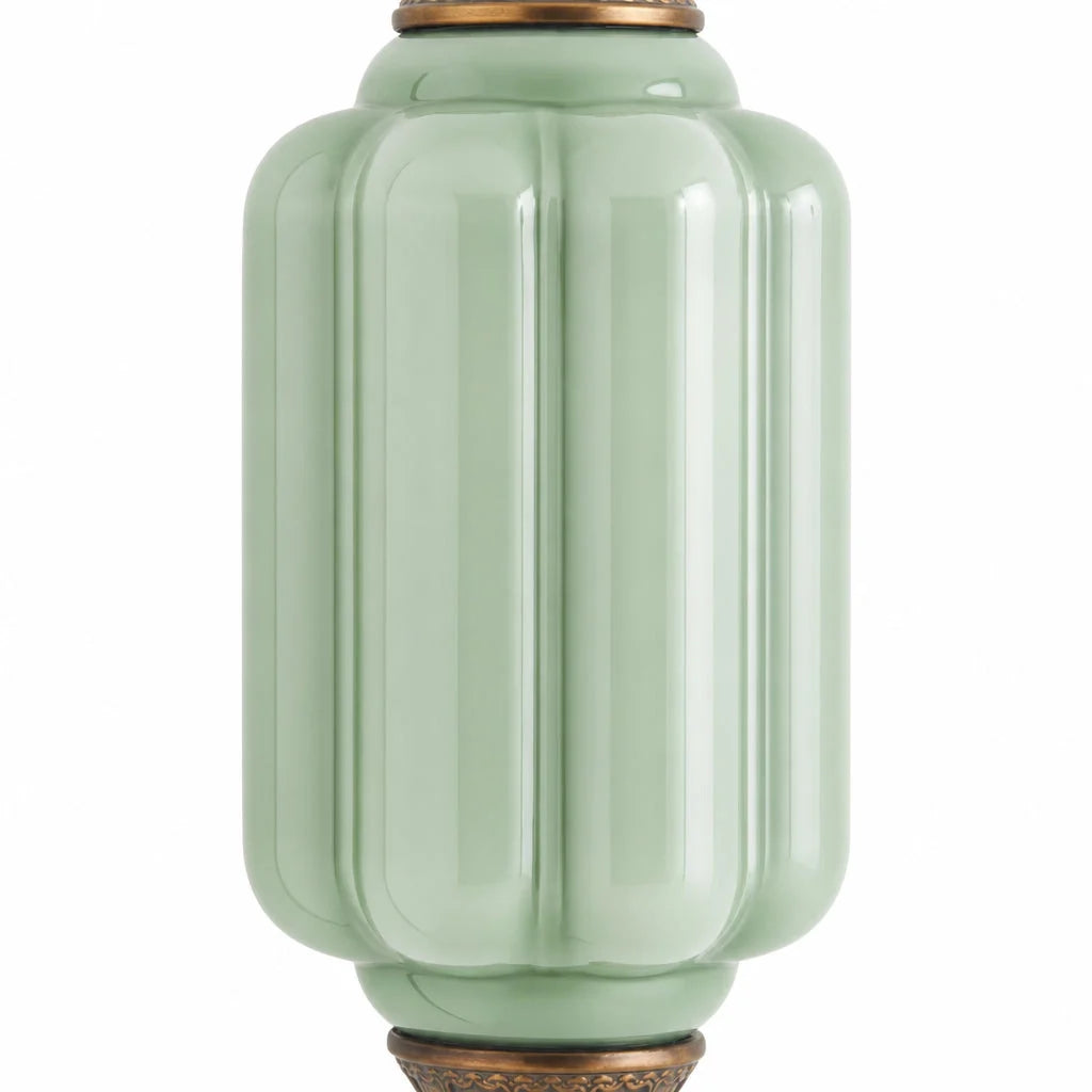 Art Deco Wandlamp met Geribbelde Glazen Kap