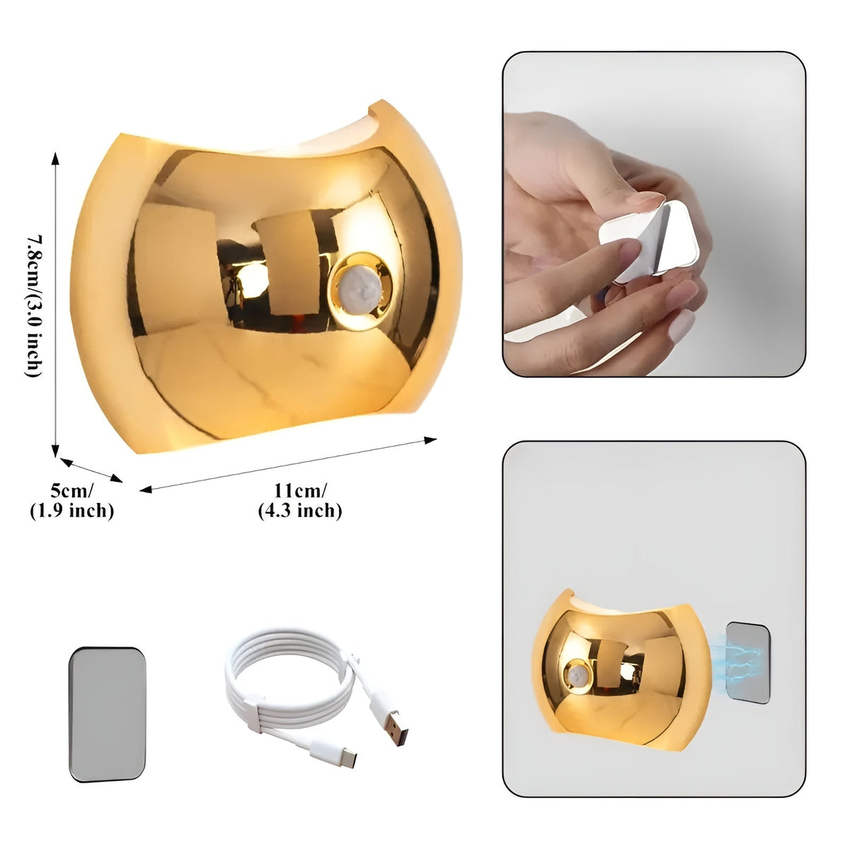 Draadloze LED Wandlamp Met Bewegingssensor