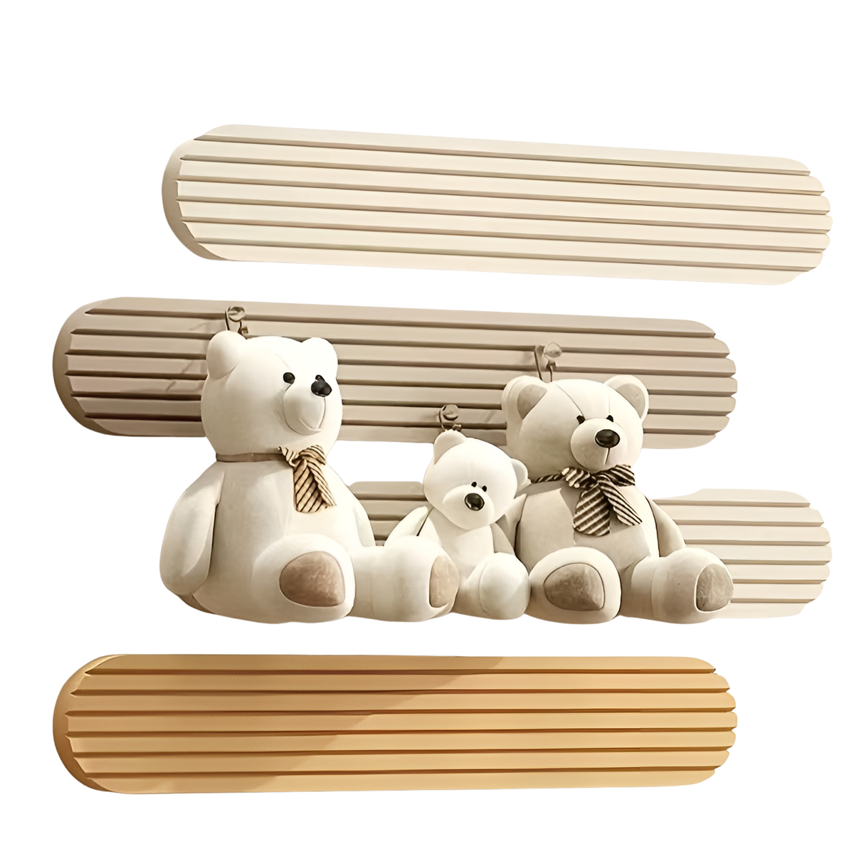 Zelfklevende Vilten Wandpanelen Prikbord – Set van 4