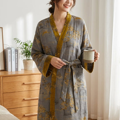 Kimono Badjas Voor Zachte Comfort, Ruime Pasvorm En Dagelijks Ontspannen Thuis